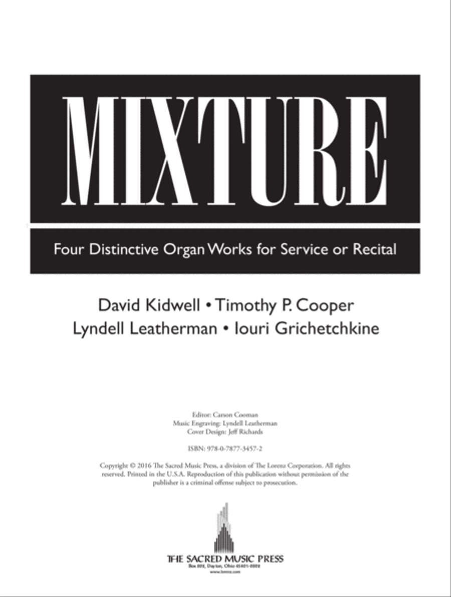 Mixture Organ scores gallery preview page 1