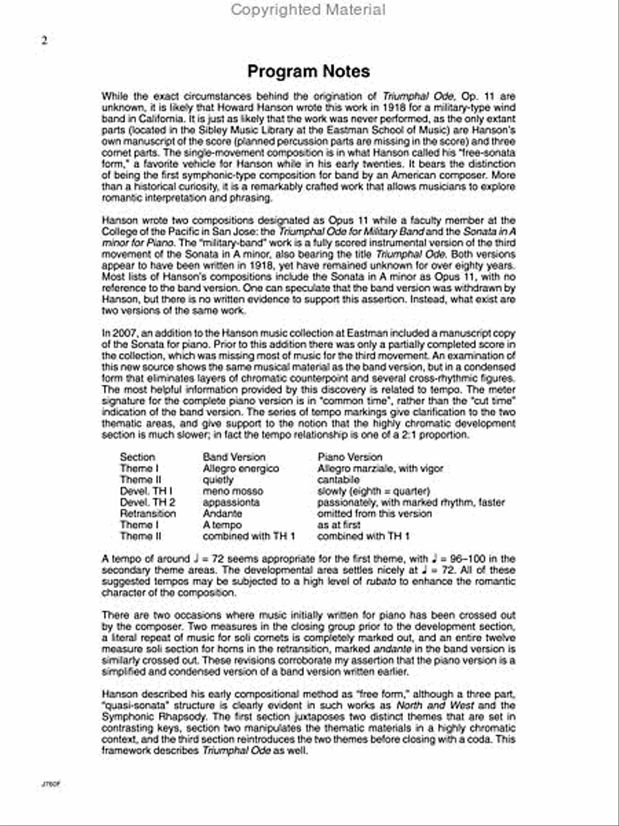 Triumphal Ode Triumphal Ode Concert Band scores gallery preview page 3