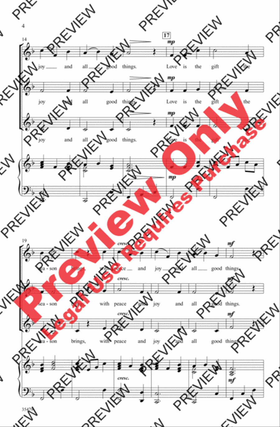 Love Is the Gift the Season Brings Women's Choir scores gallery preview page 3