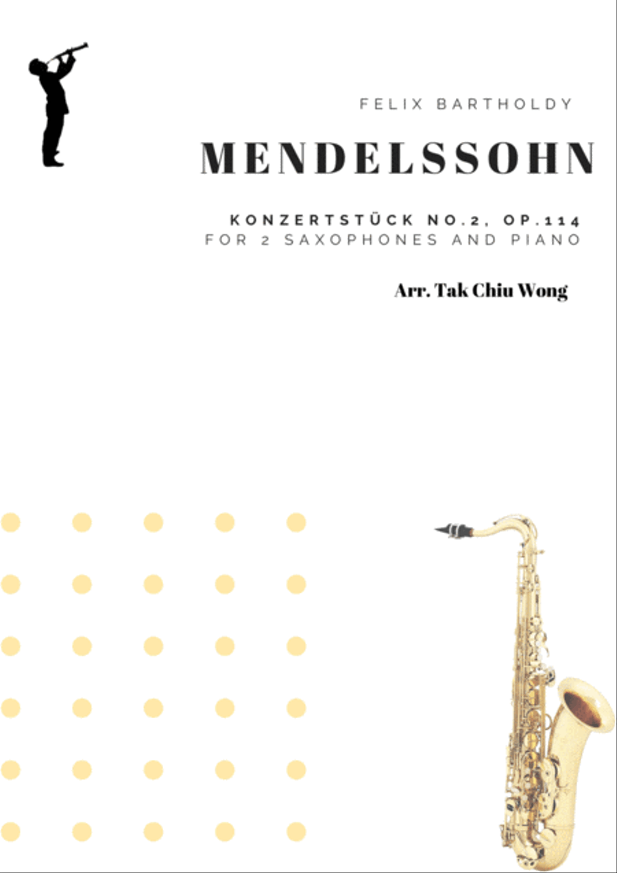 Konzertstück No.2, Op.114 arranged for 2 saxophones and piano Woodwind Ensemble scores gallery preview page 1