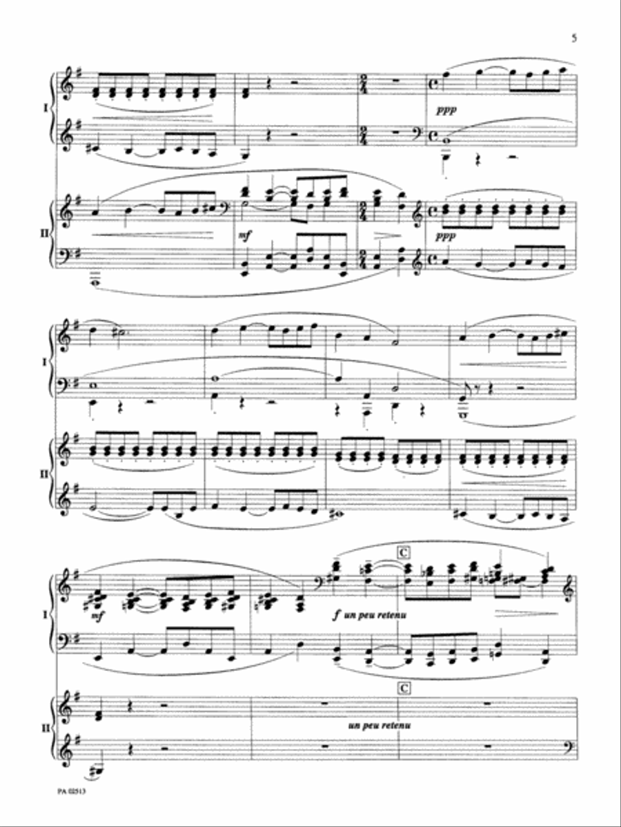 Pavane Pour une Infante Defunte - Piano Duo (2 Pianos, 4 Hands) Piano Duet scores gallery preview page 4