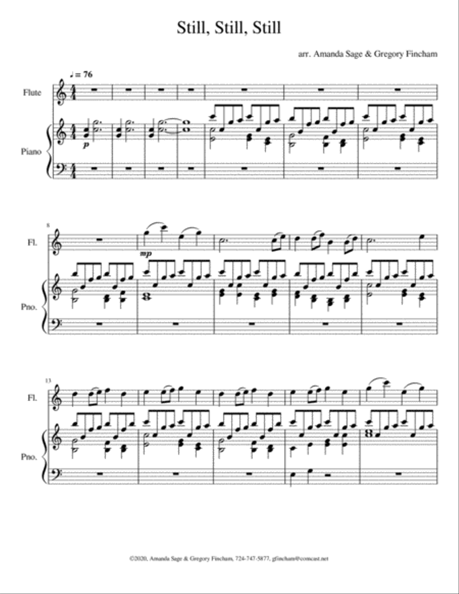 Still, Still, Still Flute Solo scores gallery preview page 1