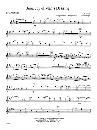 Jesu, Joy of Man's Desiring: 1st B-flat Clarinet