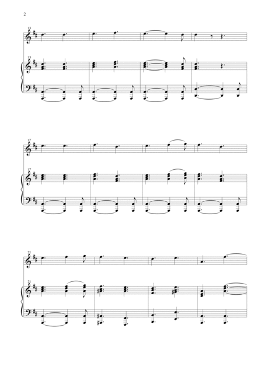 Ode to joy - Violin D Major (Easy piano and violin) Violin Solo scores gallery preview page 3