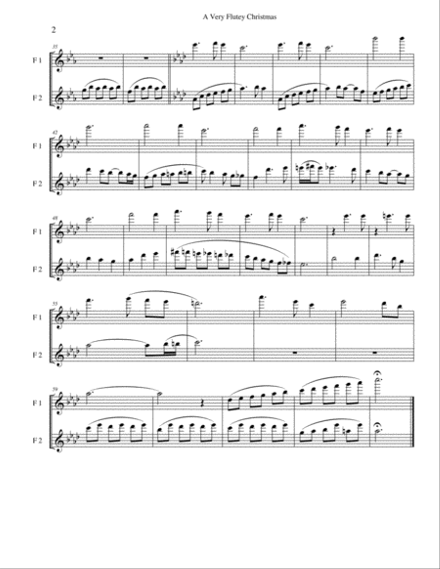 A Very Flutey Christmas Flute Duet scores gallery preview page 5
