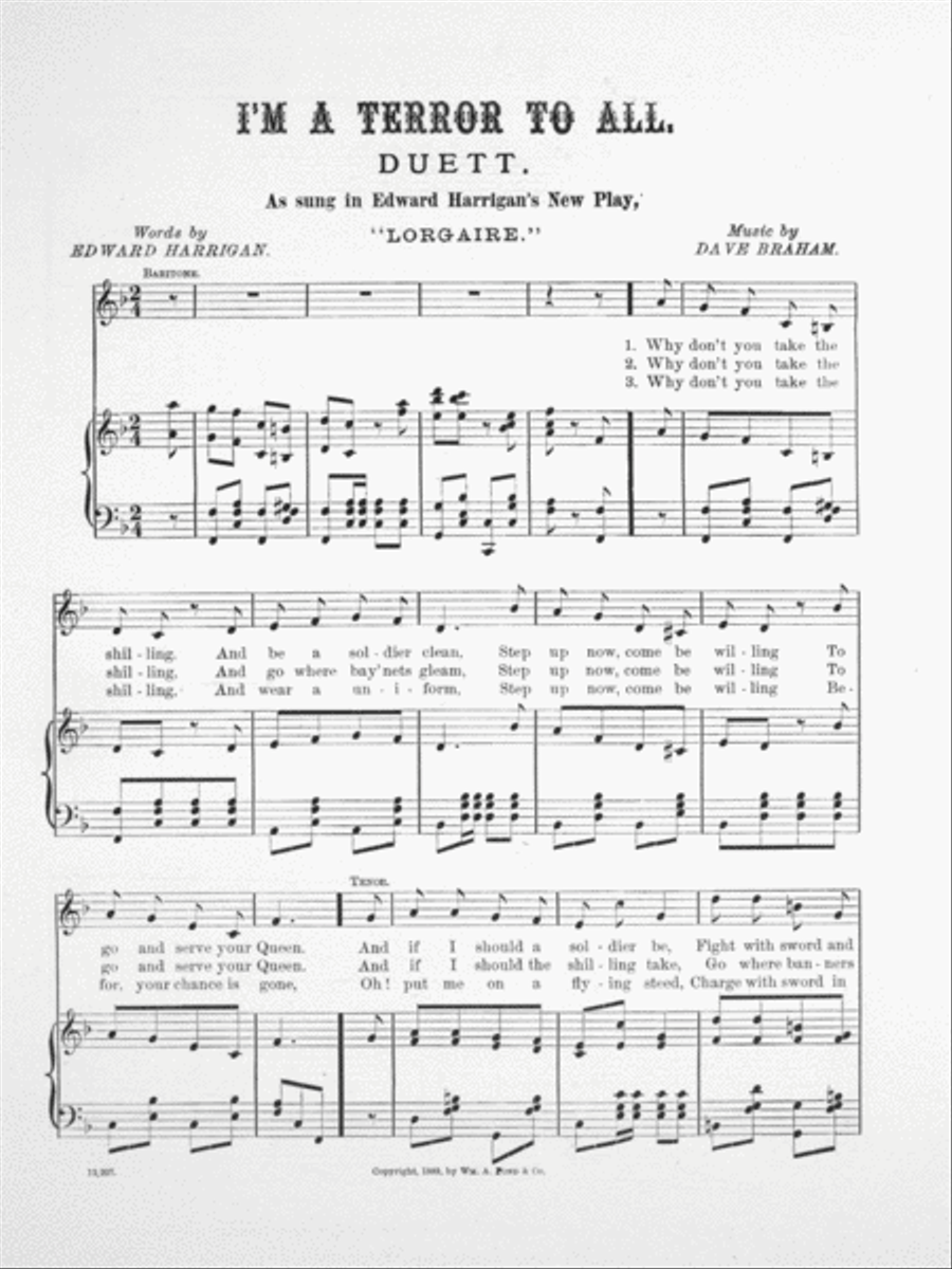 Songs in Harrigan's New Play, 