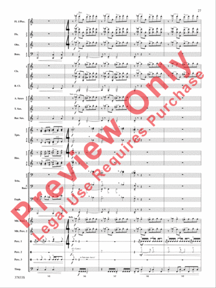 Symphonic Essay Concert Band scores gallery preview page 28