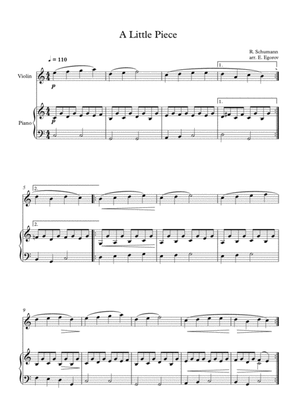 A Little Piece, Robert Schumann, For Violin & Piano