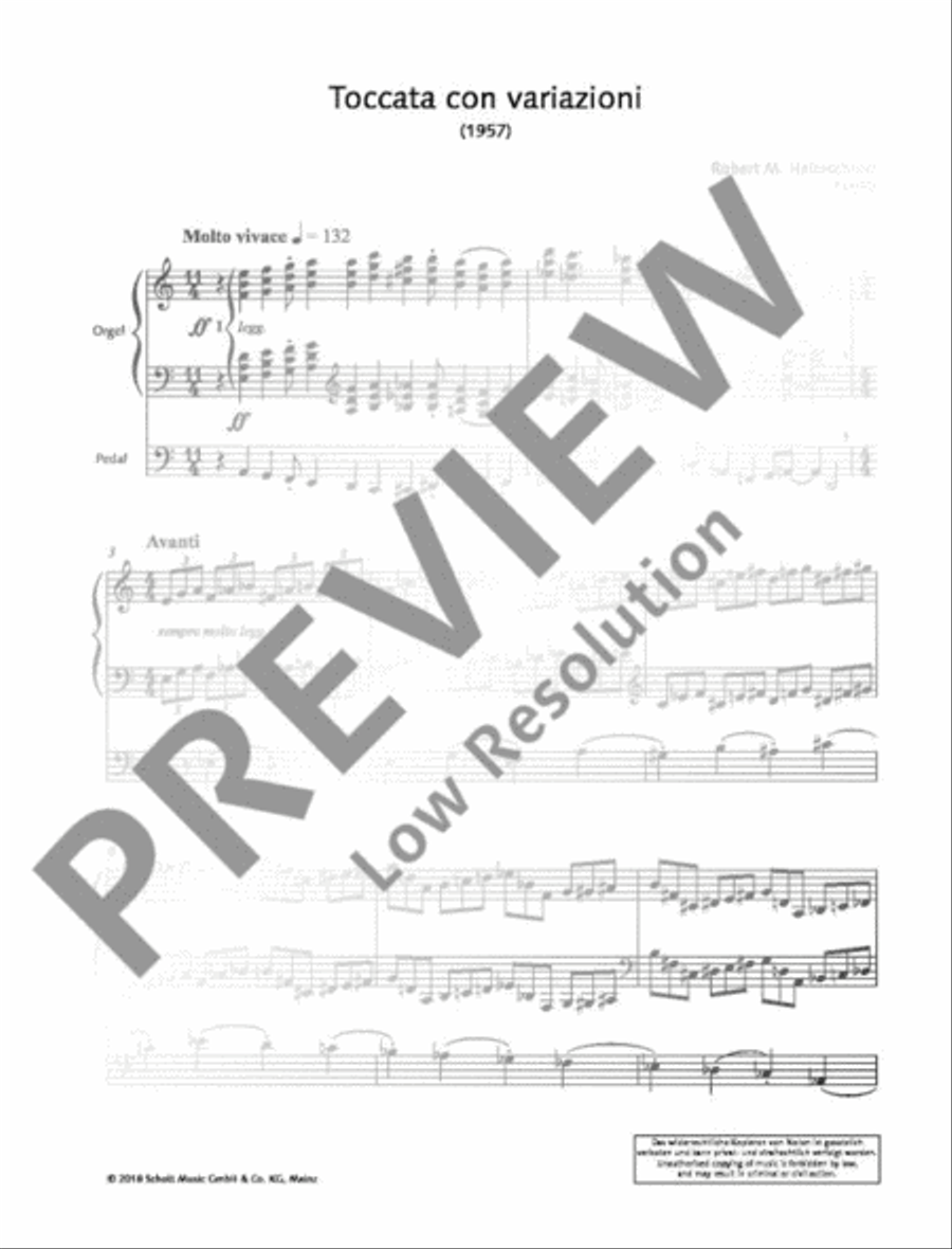 Toccata con Variazioni Organ scores gallery preview page 3