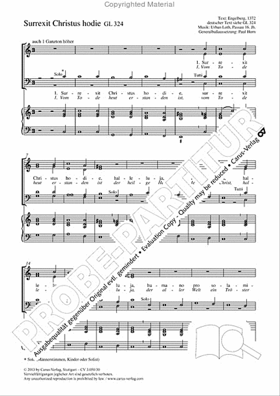 Surrexit Christus hodie Surrexit Christus hodie 4-Part scores gallery preview page 2