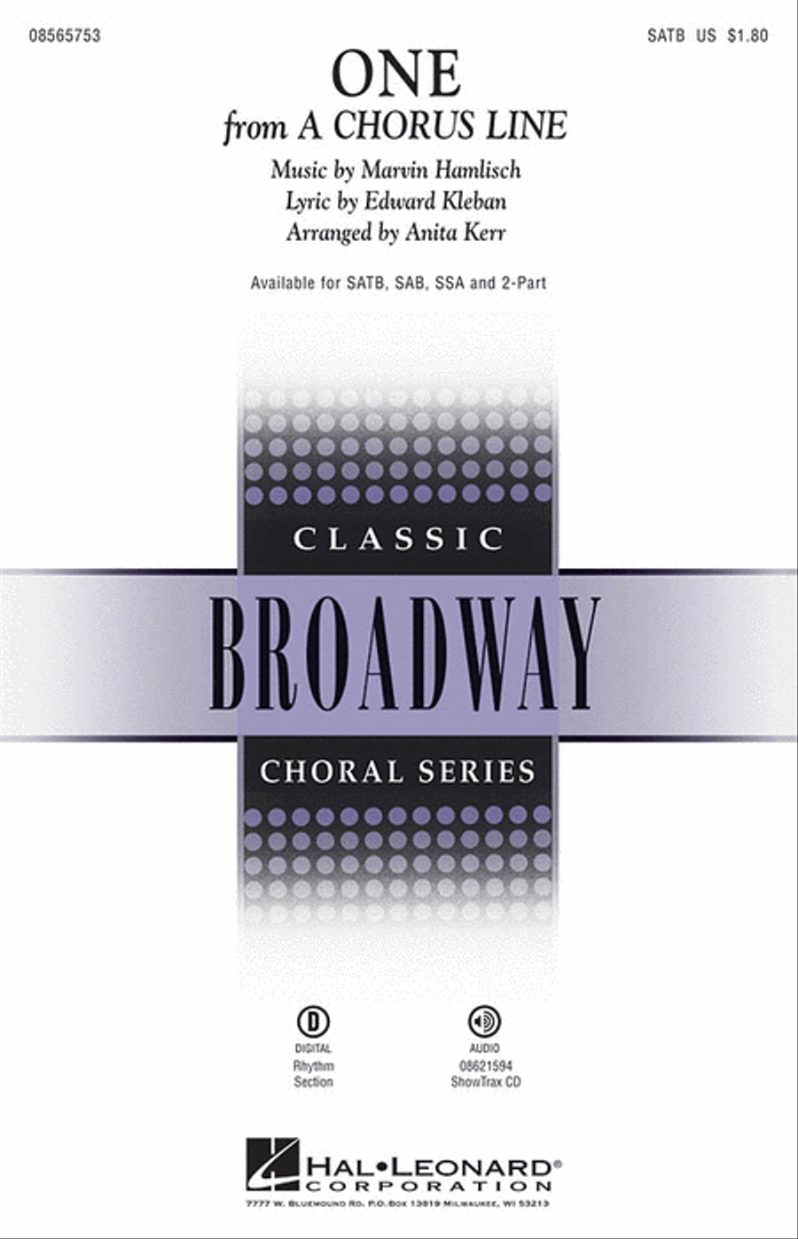 One (from A Chorus Line) 3-Part scores gallery preview page 1