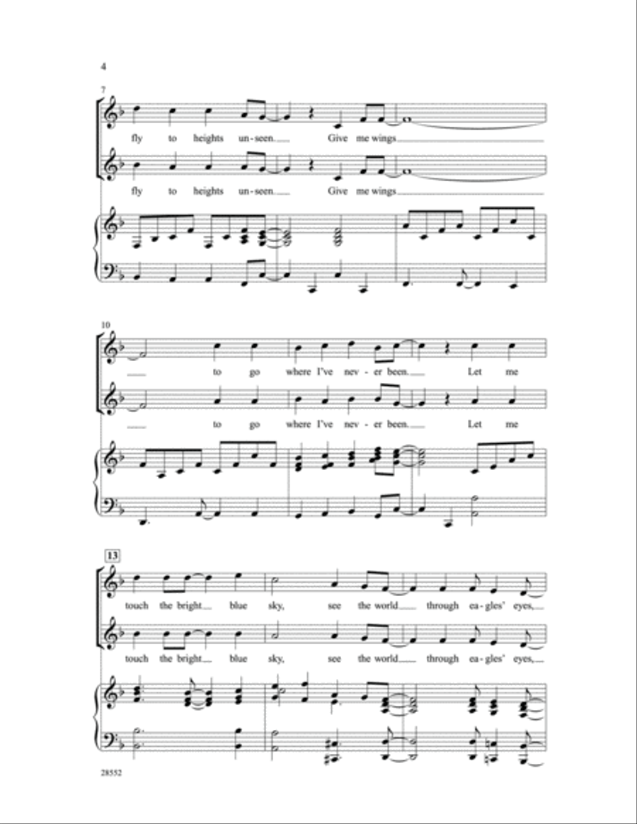 Give Me Wings 2-Part scores gallery preview page 3