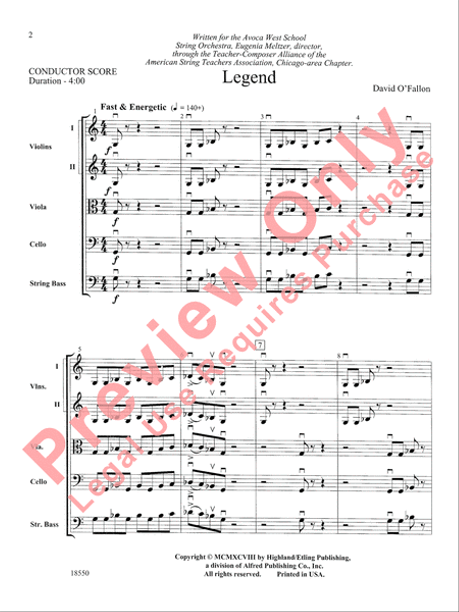 Legend Legend String Orchestra scores gallery preview page 3