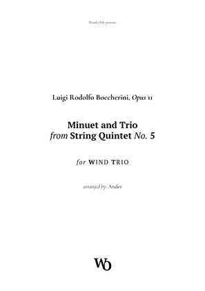 Minuet by Boccherini for Wind Trio