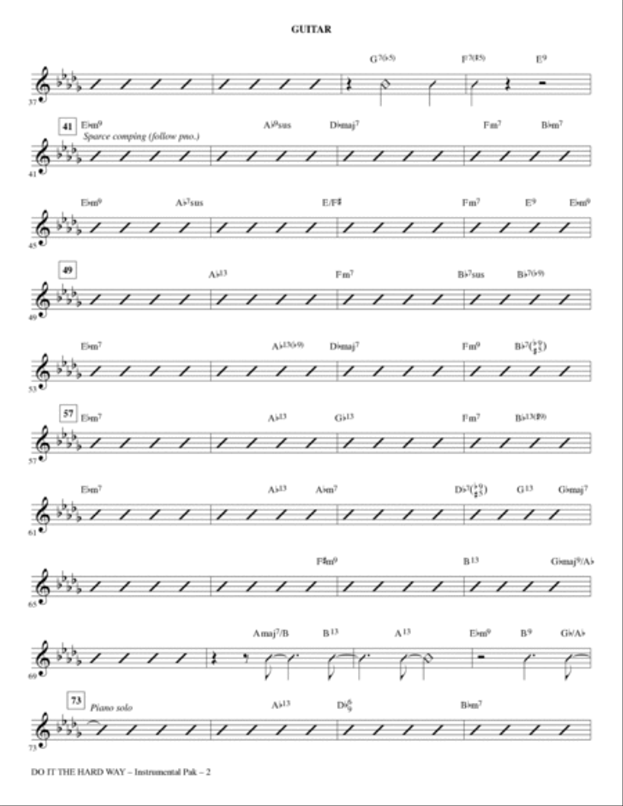 Do It The Hard Way (from Pal Joey) - Guitar Choir scores gallery preview page 2