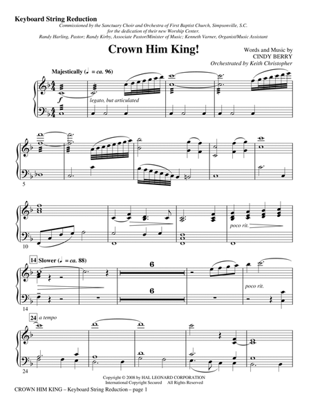 Crown Him King! - Keyboard String Reduction