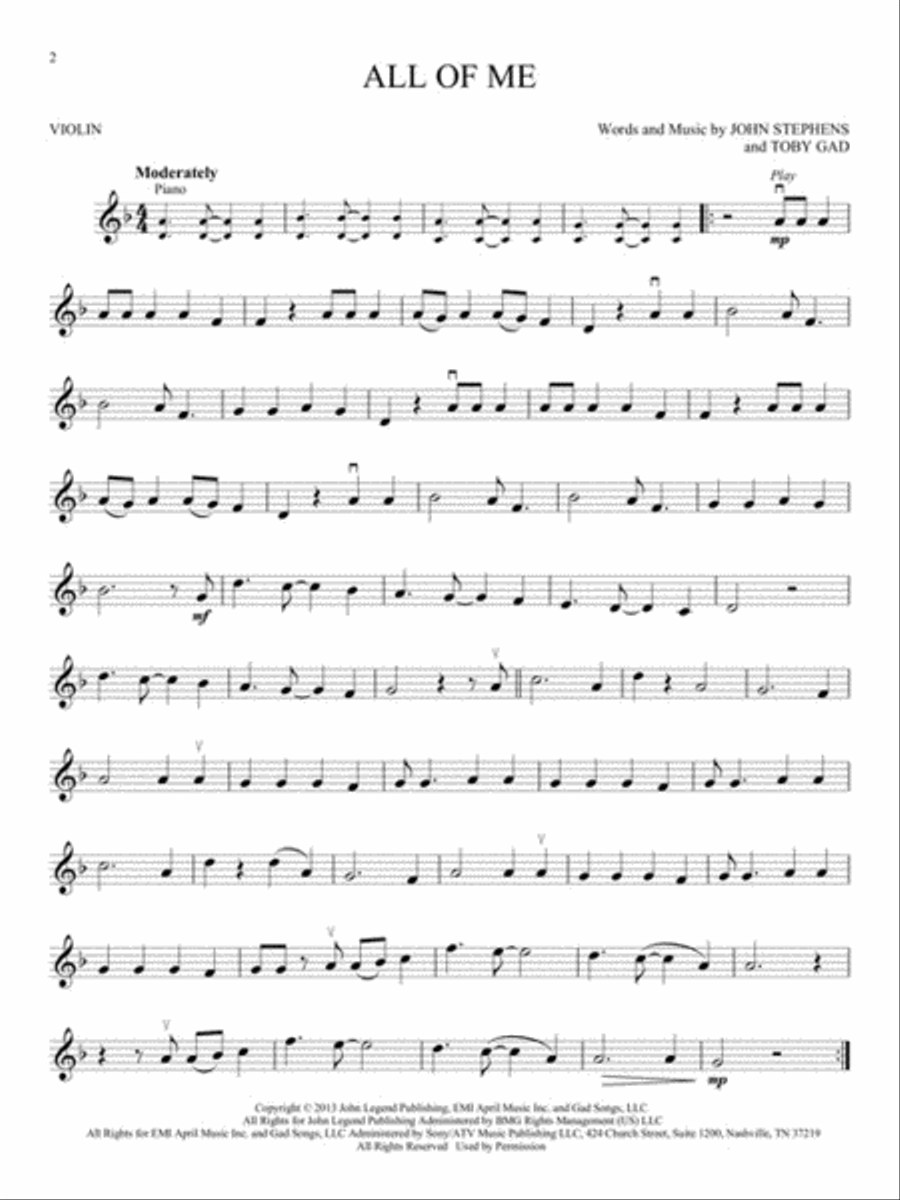 Simple Songs Violin Solo scores gallery preview page 3