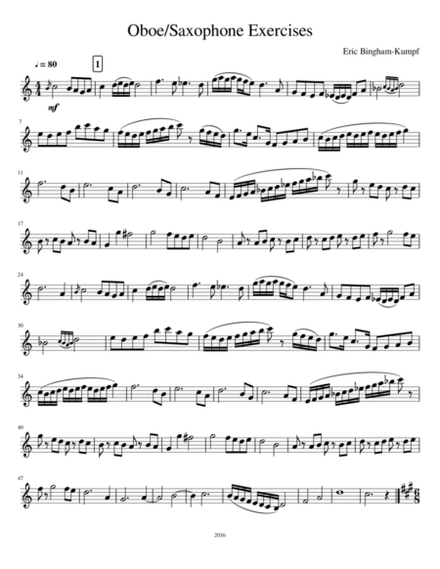 Oboe/Saxophone Exercises