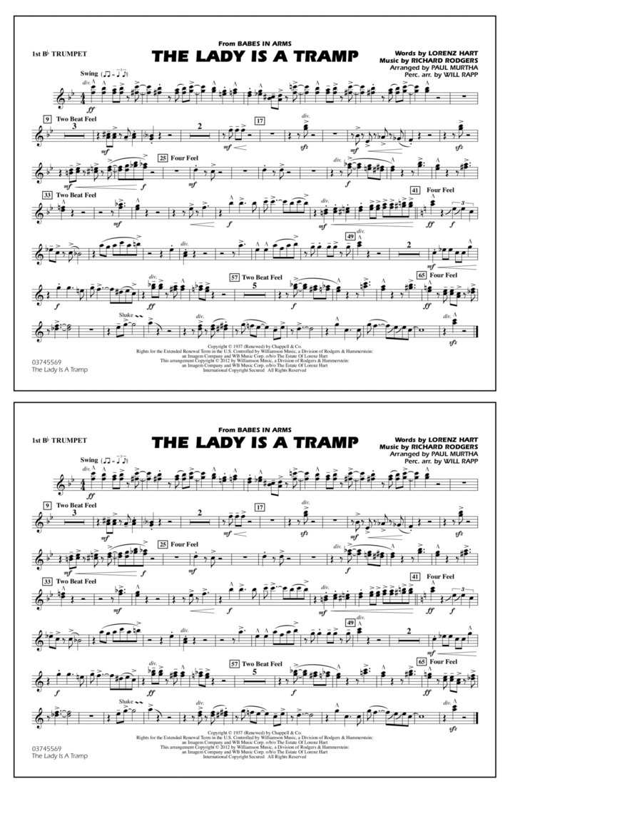 The Lady Is A Tramp - 1st Bb Trumpet