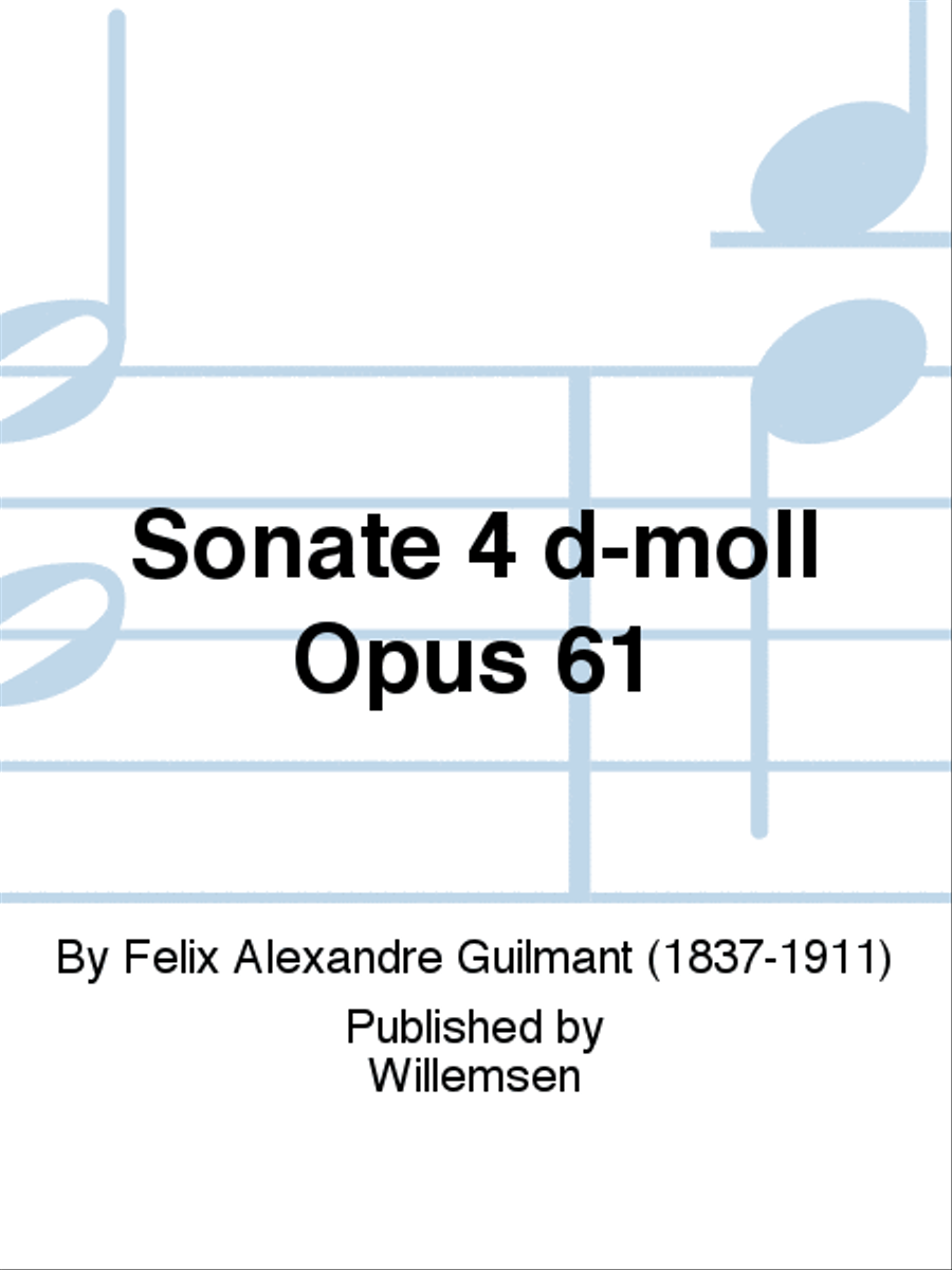 Quatrieme Sonate Op.61 Organ scores gallery preview page 1