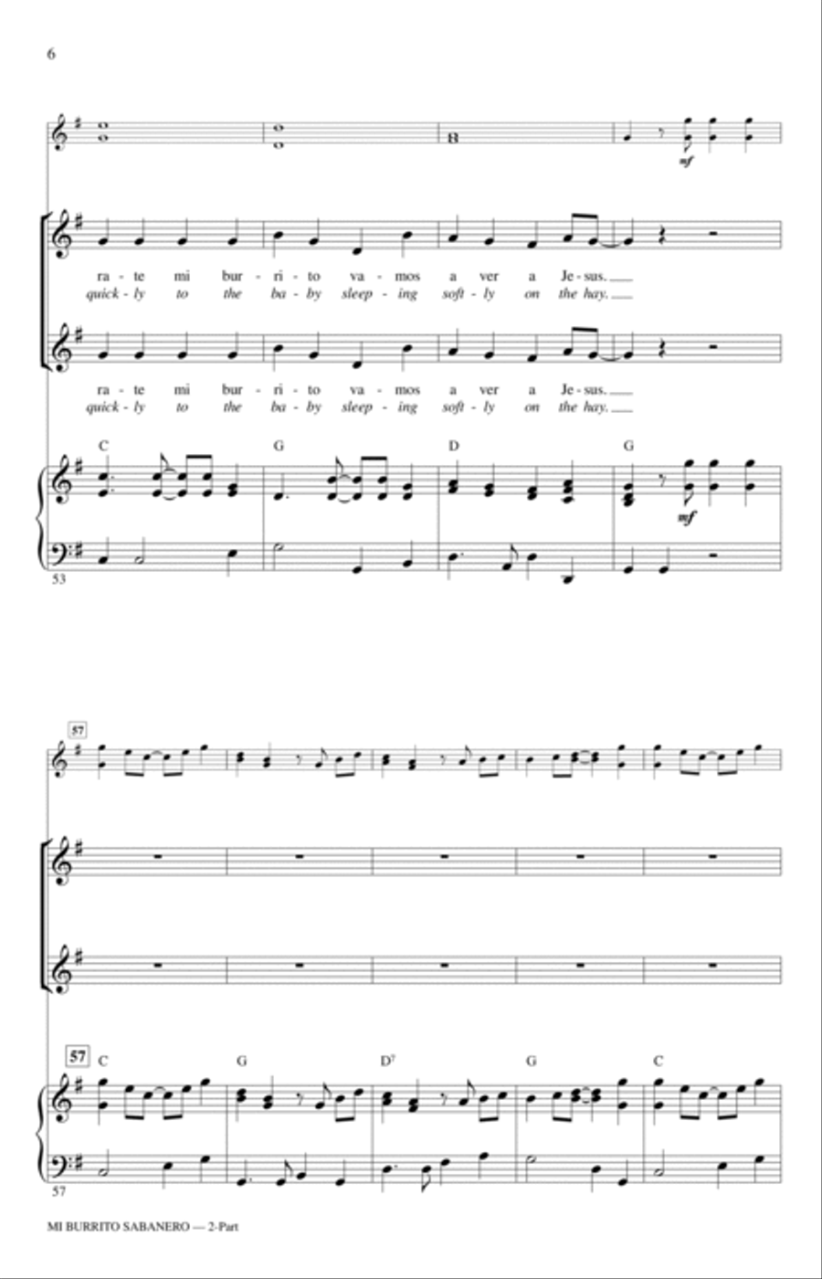 El Burrito Sabanero (Mi Burrito Sabanero) 2-Part scores gallery preview page 6