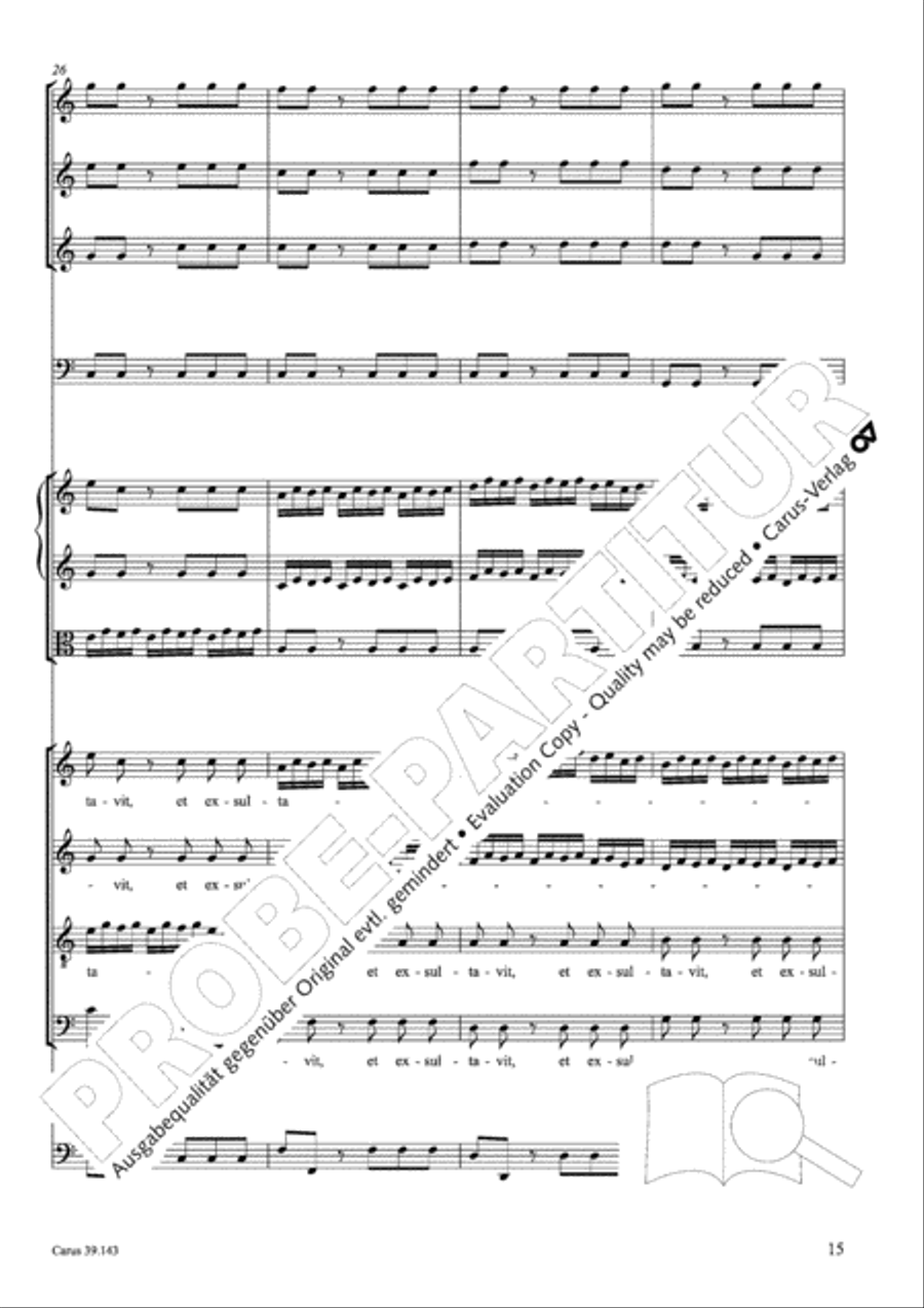 Magnificat in C major 4-Part scores gallery preview page 16