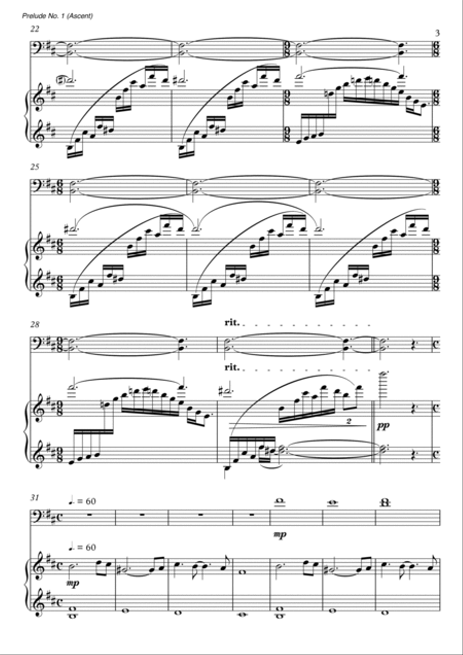 Prelude No.1 (Ascent) String Duet scores gallery preview page 3