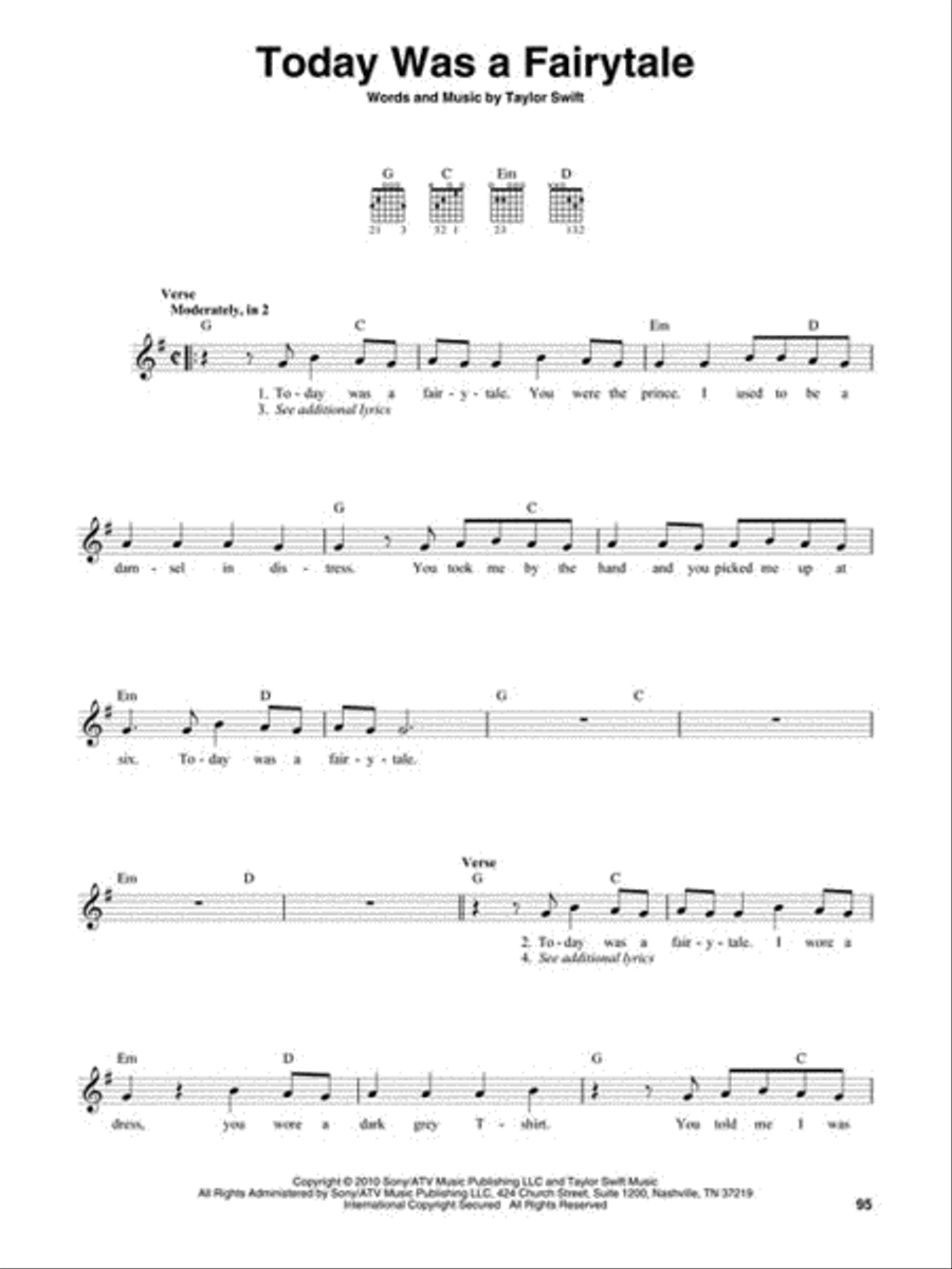The Guitar 4-Chord Songbook G-C-D-Em Electric Guitar scores gallery preview page 4