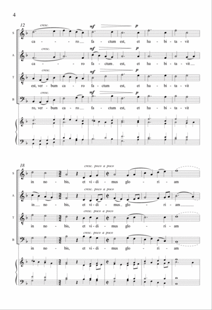 Verbum caro factum est 4-Part scores gallery preview page 3