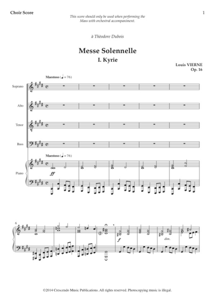 Messe Solennelle en Ut# mineur, Op. 16
