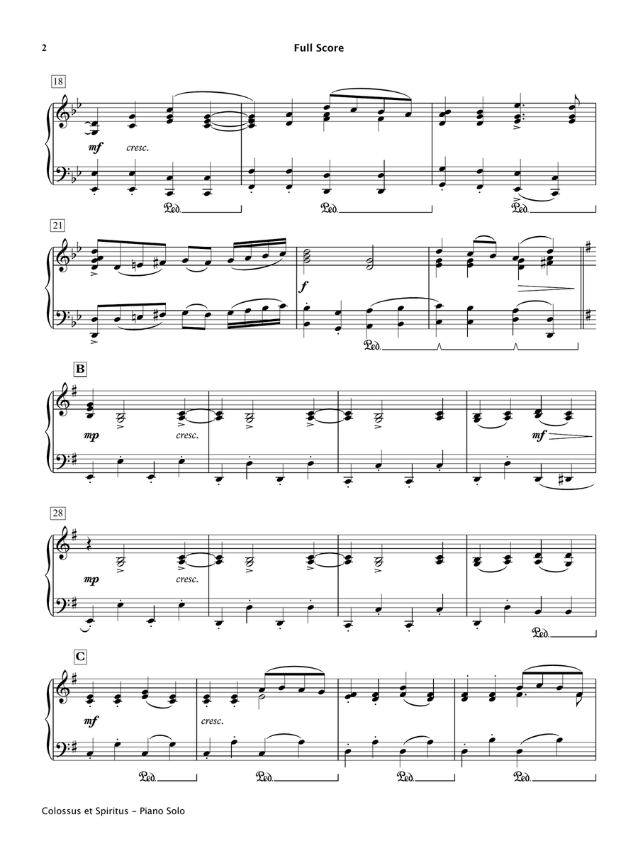 Colossus et Spiritus (Piano Solo) Piano Solo scores gallery preview page 3