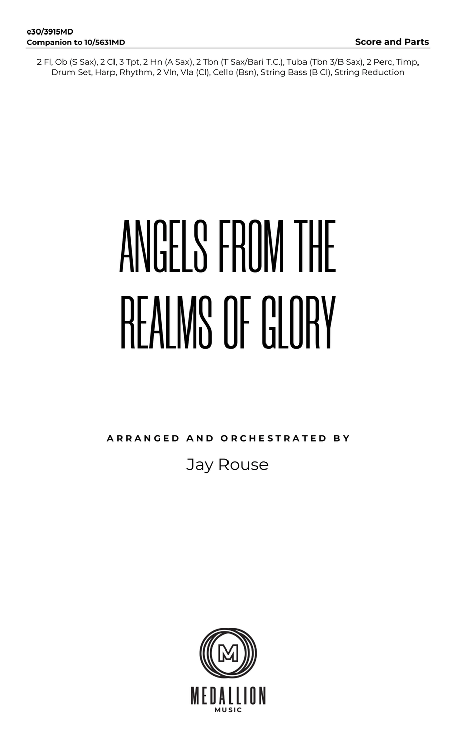 Angels from the Realms of Glory - Downloadable Orchestration Set of Parts scores gallery preview page 2
