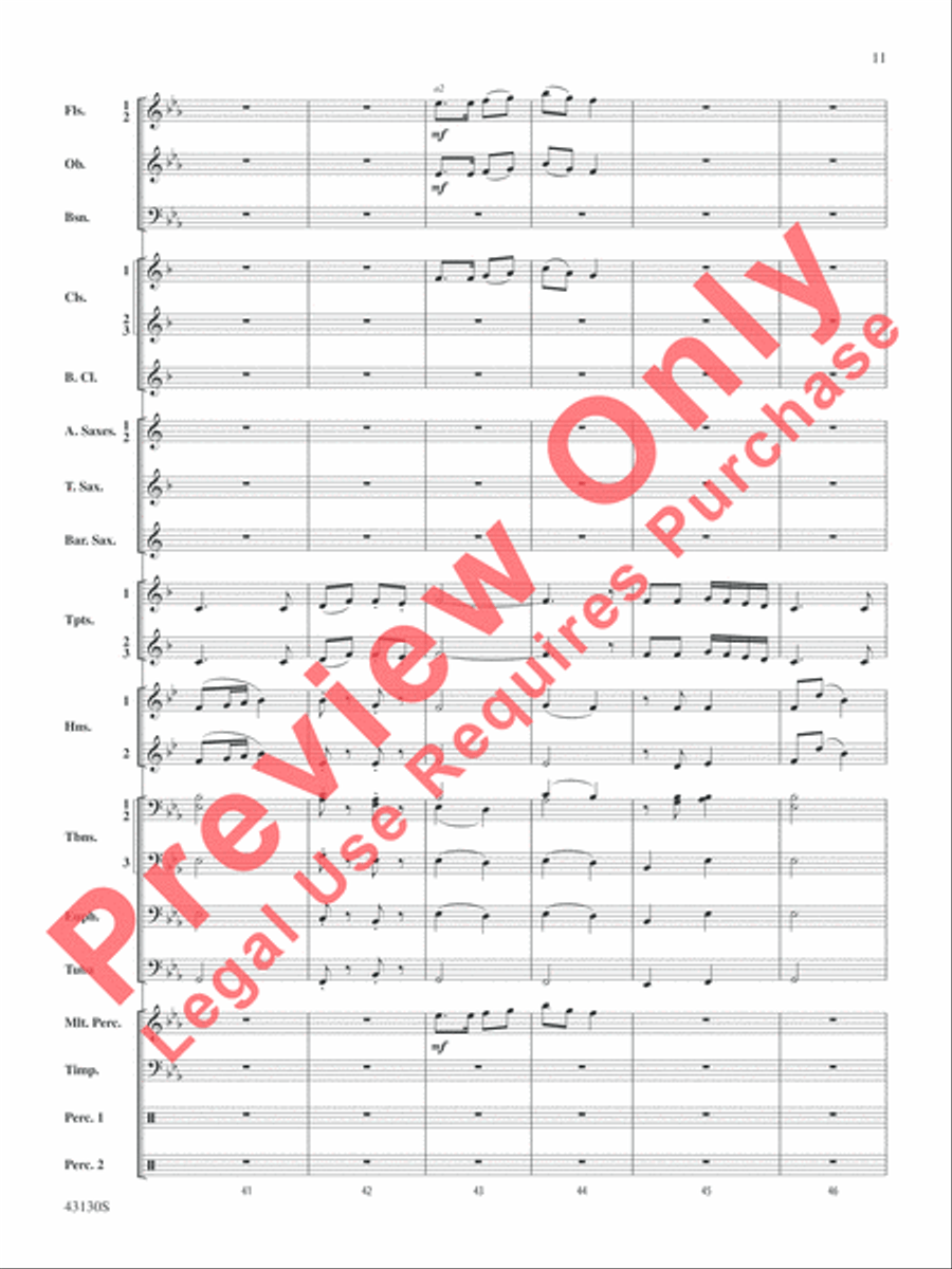 And All the Bells on Earth Shall Ring Concert Band scores gallery preview page 12