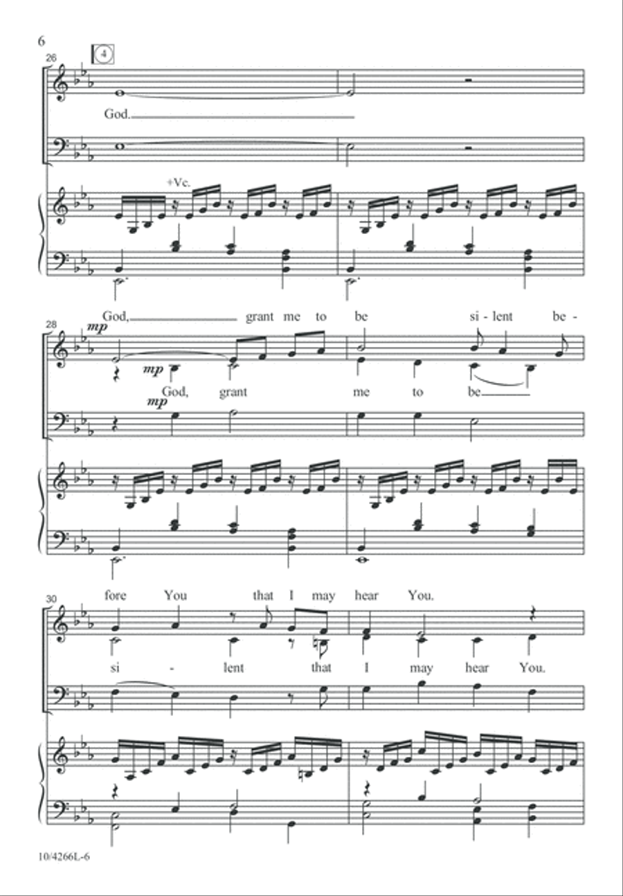 God, Grant Me to Be Silent 3-Part scores gallery preview page 6