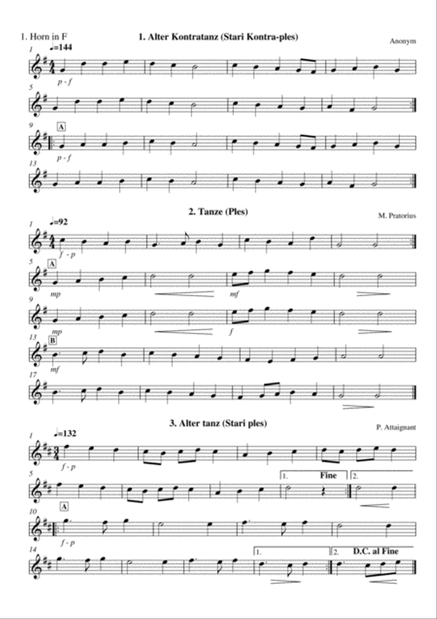 Old dances - Volume 1 - French Horn Quartet French Horn Quartet scores gallery preview page 4