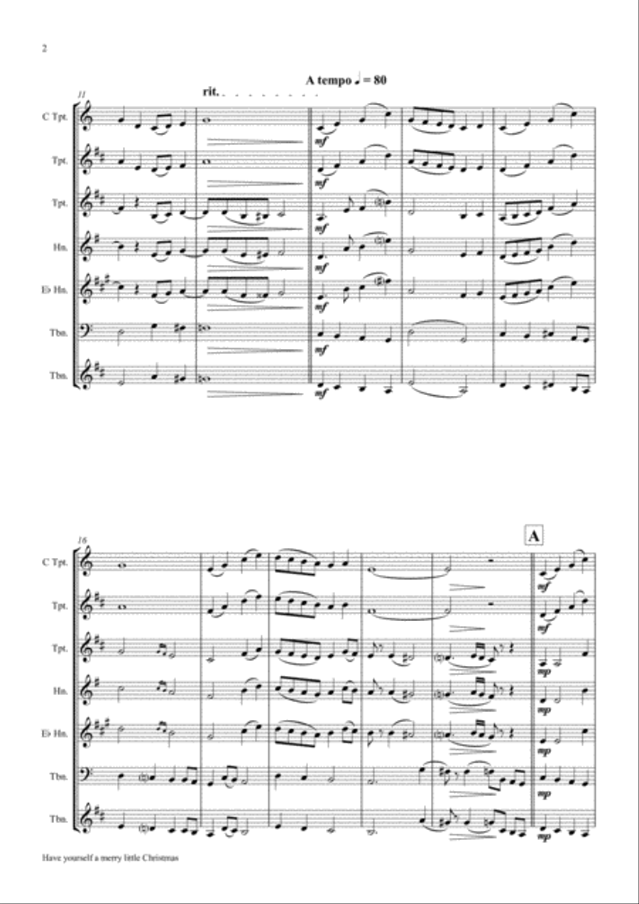 Have Yourself A Merry Little Christmas from MEET ME IN ST. LOUIS Euphonium scores gallery preview page 2