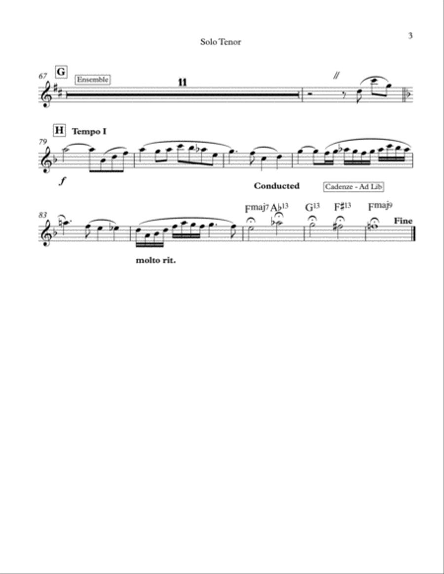 The Best of Friends - Tenor Solo with Jazz Ensemble. Jazz Ensemble scores gallery preview page 3