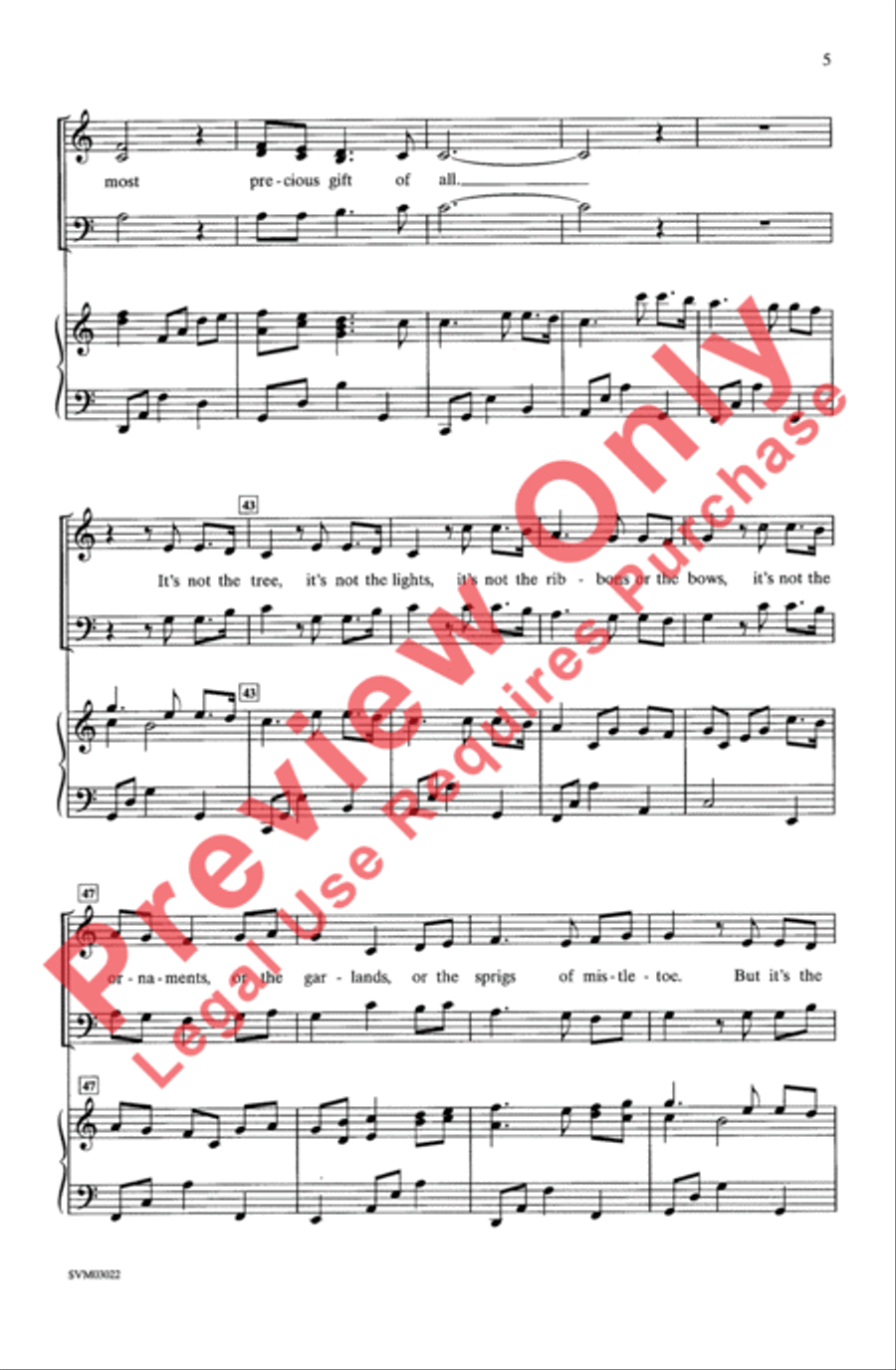 The Most Precious Gift 3-Part scores gallery preview page 5