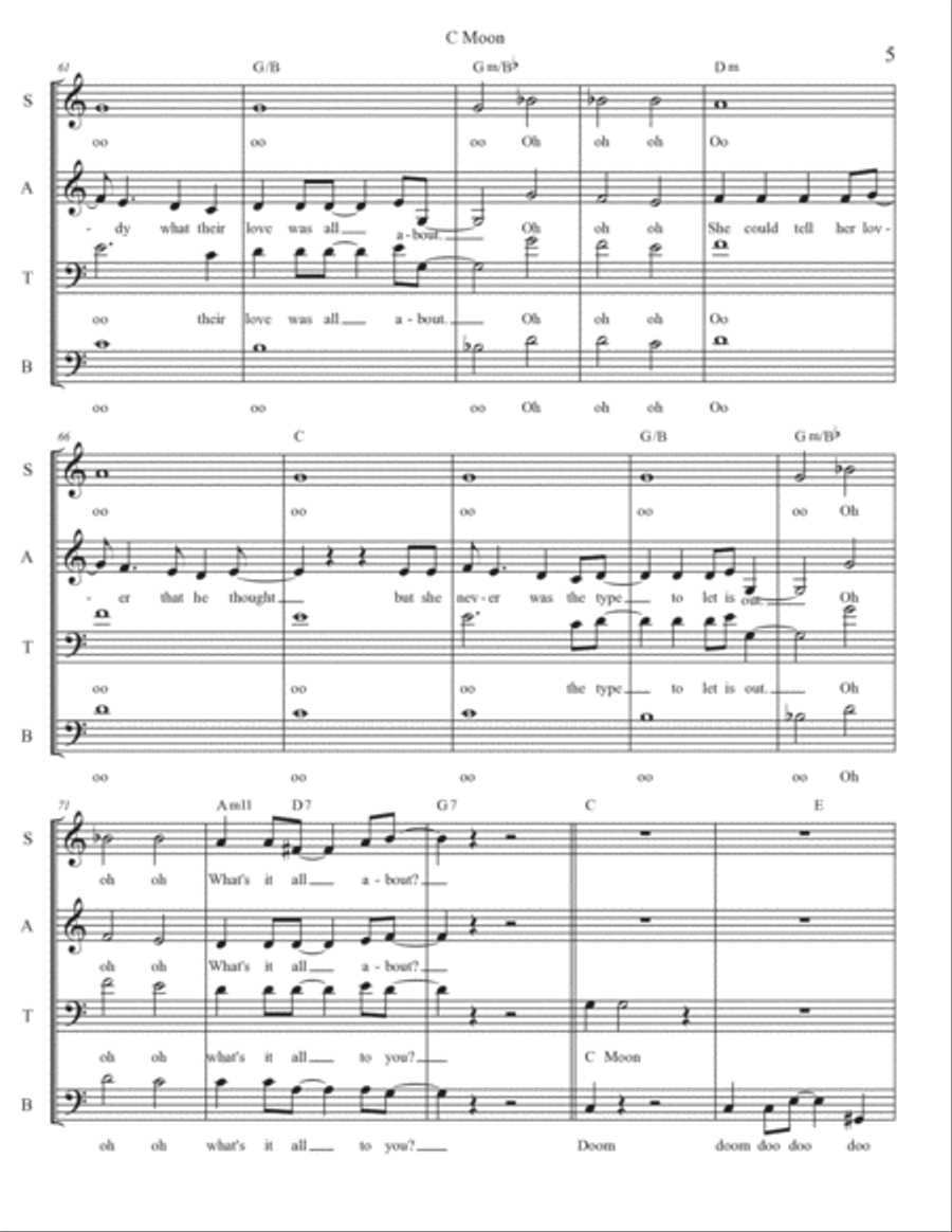 C Moon 4-Part scores gallery preview page 5