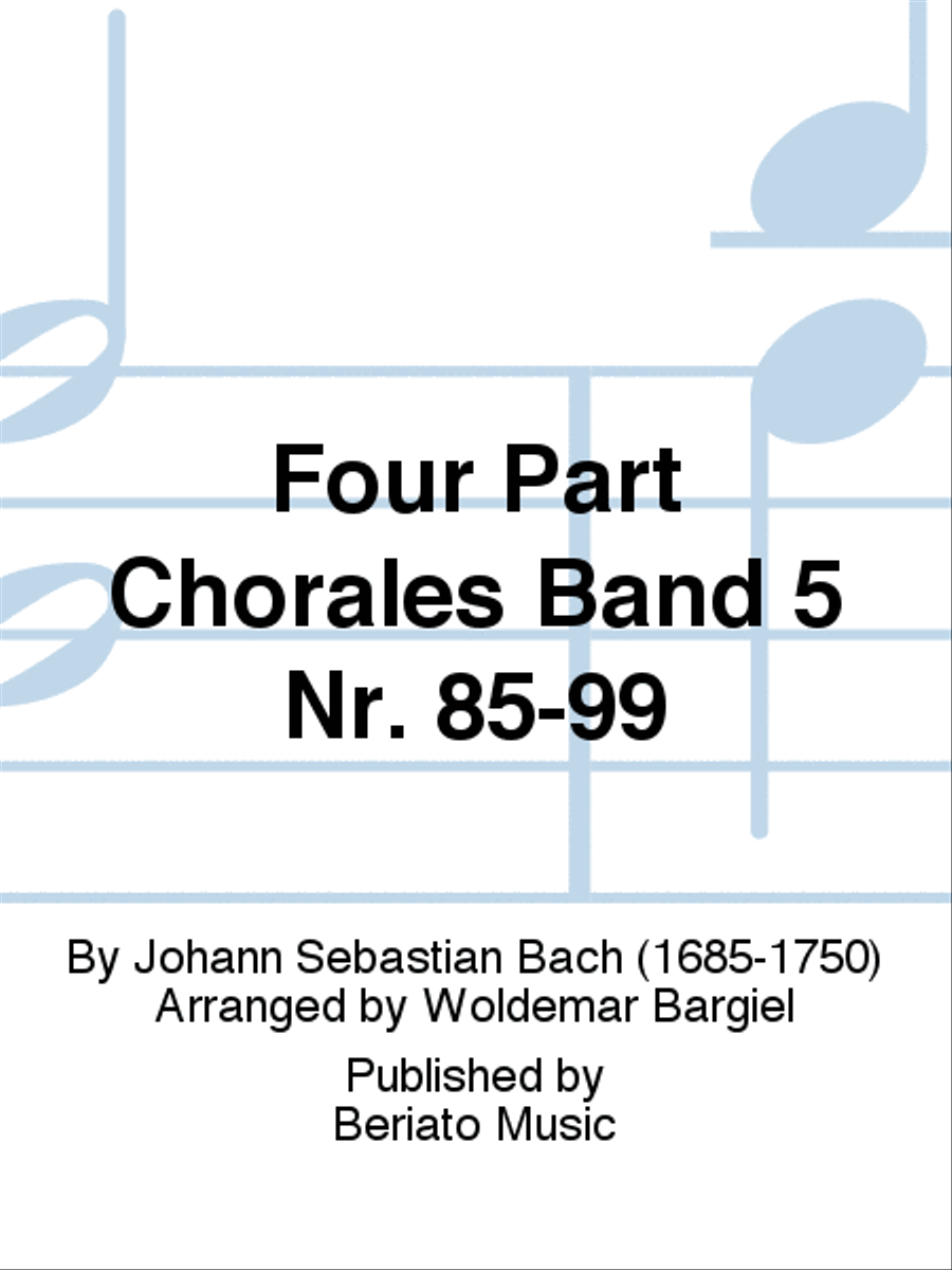 Four Part Chorales Band 5 Nr. 85-99 4-Part scores gallery preview page 1