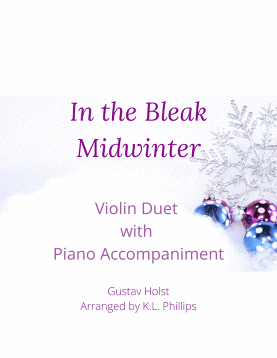 In the Bleak Midwinter - Violin Duet with Piano Accompaniment image number null