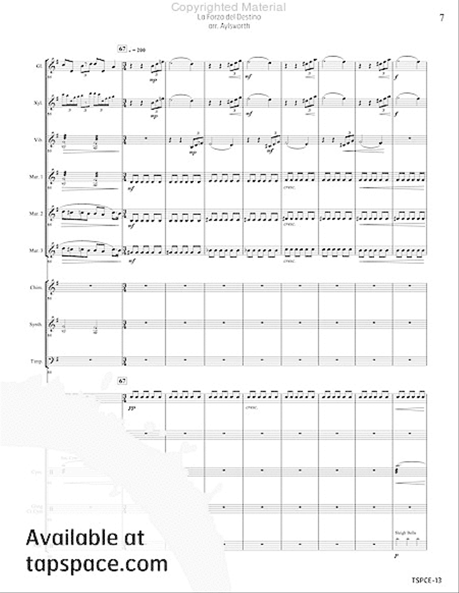 La Forza del Destino Percussion Ensemble scores gallery preview page 10