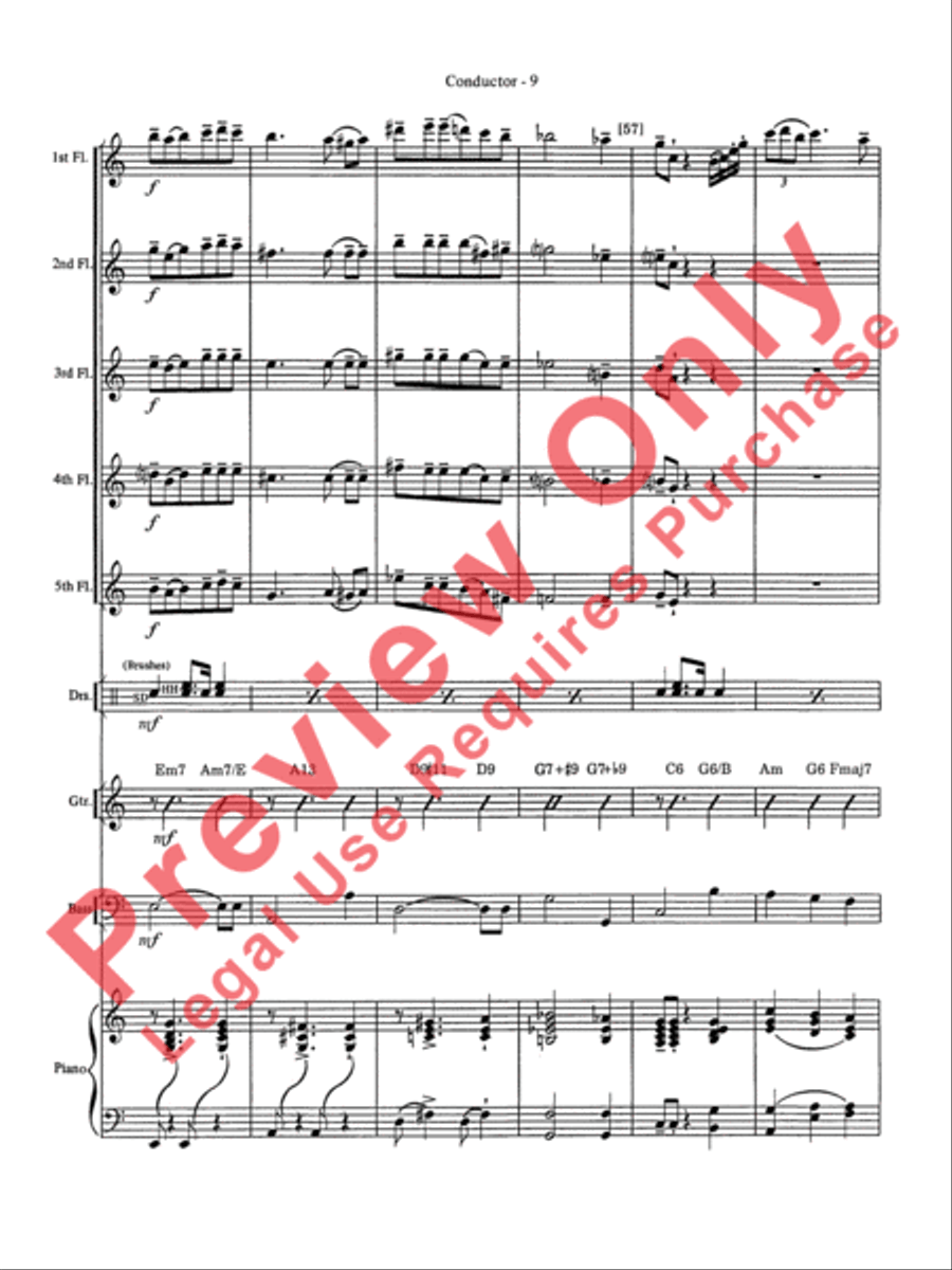 Over the Rainbow Flute Choir scores gallery preview page 10