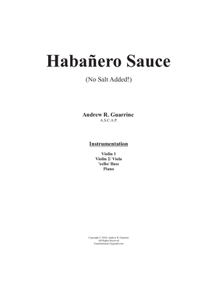 Habañero Sauce (No Salt Added!)