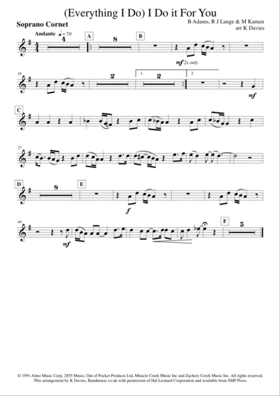 (Everything I Do) I Do It For You Small Ensemble scores gallery preview page 5