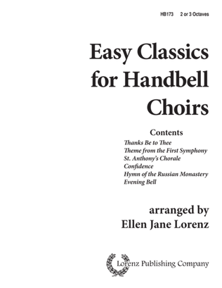 Book cover for Easy Classics for Handbells