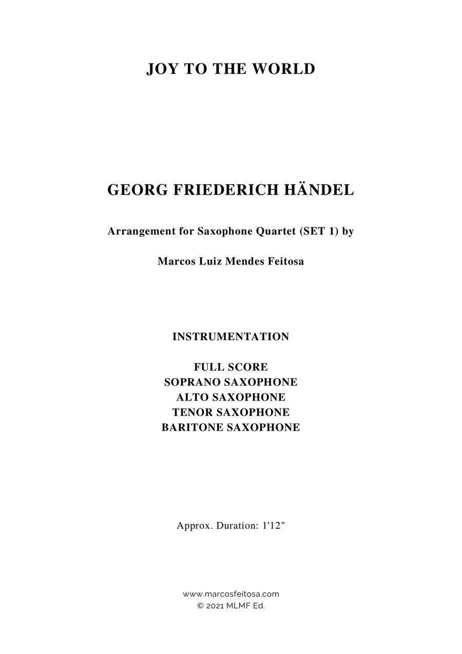 Joy To The World (Cantai Que o Salvador Chegou) - Saxophone Quartet (SET 1) Saxophone Quartet scores gallery preview page 2