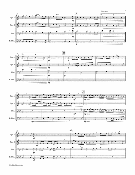 Die Bänelsängerlieder (for Brass Quartet) image number null