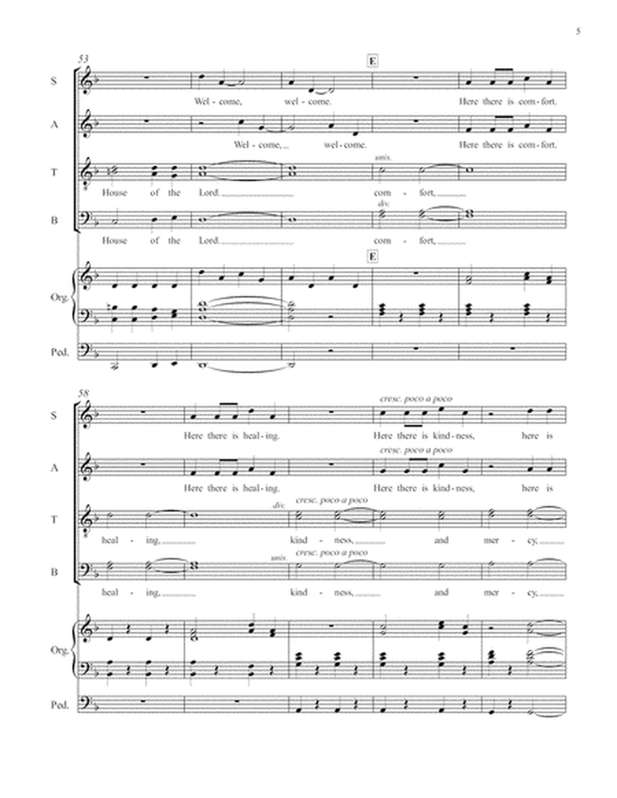 A Sacred Place: 1. Welcome to the House of the Lord (Downloadable Organ/Choral Score)