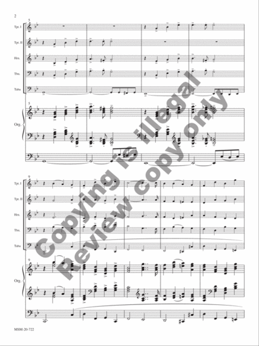 Grand Chœur for Organ and Brass Quintet Organ scores gallery preview page 13